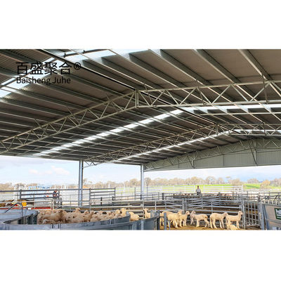 Kaydırma Kapısı ve Rol Kapısı Tasarımı Q345 Metal Çerçeve Sığır/Sığır Çiftliği için Keçi/Koyun Evi