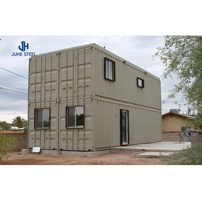 Otel Flat Pack Konteyner Evi Prefab 20ft Mobil Katlanabilir Kaydırılabilir Çelik Yapı