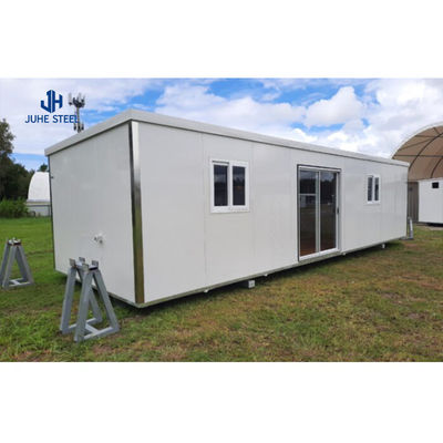 Çelik Şasi 18mm MGO tahta 15mm Vinil zemin 20ft 40ft önceden üretilen konteyner evi