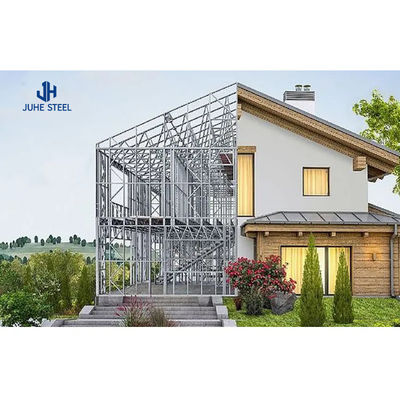 Kaydırıcı Kapı Prefab Çelik Çerçeve Yapı Ev Kits Alüminyum Alaşım Pencere ile Villa
