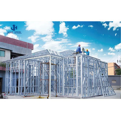 Kaydırıcı Kapı Prefab Çelik Çerçeve Yapı Ev Kits Alüminyum Alaşım Pencere ile Villa