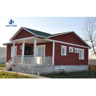 Kaydırıcı Kapı Prefab Çelik Çerçeve Yapı Ev Kits Alüminyum Alaşım Pencere ile Villa