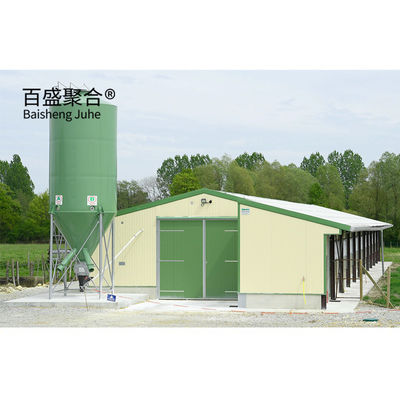 Büyük Kapasite Ön Yapı Broiler Sandwich Panel Çatı ile Tavuk Çiftliği Binası