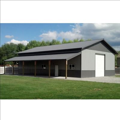Müşteri Gereksinimleri Karşılandı Prefab Atölyesi Kendini Depolama PVC Pencereli Metal Bina