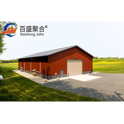 Rüzgar yükü 200 Km/s ile küçük prefab depo binası ağır prefab metal depo