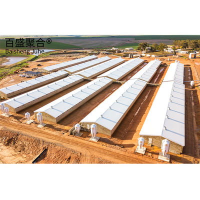 Saldırma Prefabrik H kirişler Çelik yapı binaları Keçi koyun ahırları Sığır/sığır çiftliği