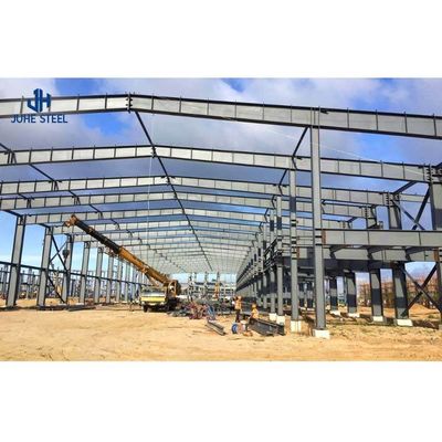 Hızlı Tasarım Hafif Çelik Yapı Çerçeve Büyük Aralıklı Ön Yapılı Metal Depo