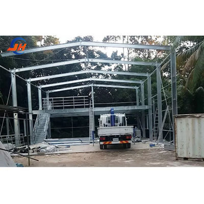 Kaynak İşleme Servisi Hafif Çelik Q345 Q235 Ana Çerçeve ile Prefab Metal Depo