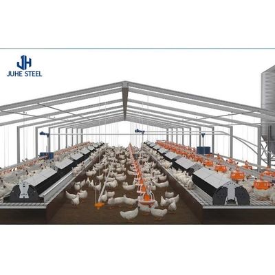 ISO9001 2008/CE/BV Sertifikalı Modern Tavuk Çiftliği Hafif Çelik Yapı Tavuk Evi