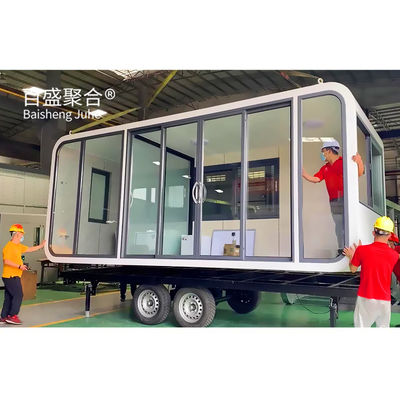 20ft 40ft Konteyner Evleri Mobil Çalışma Ofisi Kapsuları Dışarıda Modern Prefab Ev