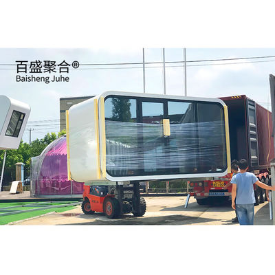 Kiosk House Apple 20Ft 40Ft Galvanizli Çelik Çerçeve Dışarı Modern Prefab Ofis Pod Kabin