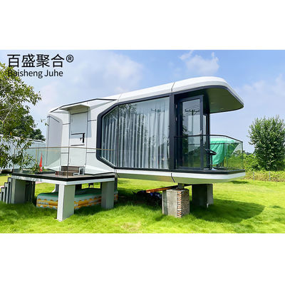 Modüler Prefab Konteyner Evi Ekolojik Arkadaşlıklı Kapsul Otel Kabini Uzay Kullanımı