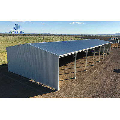 Sliding Door Prefabricated Goat Farm Shed with Design and Single Steel Sheet Roofing (Sürük Kapı Hazırlı Keçi Çiftliği Çadırı)