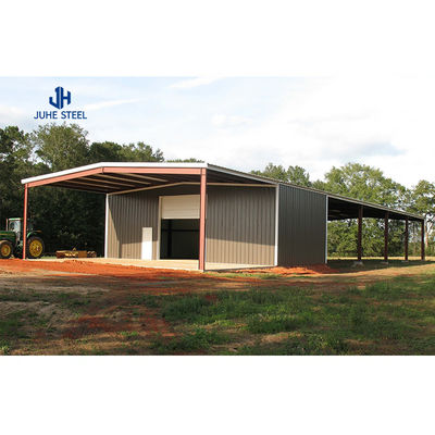 Sliding Door Prefabricated Goat Farm Shed with Design and Single Steel Sheet Roofing (Sürük Kapı Hazırlı Keçi Çiftliği Çadırı)