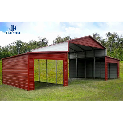 Sliding Door Prefabricated Goat Farm Shed with Design and Single Steel Sheet Roofing (Sürük Kapı Hazırlı Keçi Çiftliği Çadırı)