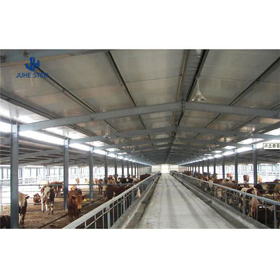 Üretimliliğin iyileştirilmesi Prefab çelik yapısı Süt ineği ahırı Çiftliği