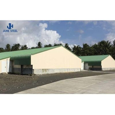 Q235Q345 Düşük Karbonlu Çelik Modern Broiler Tavuk Çiftliği Kulübe Tasarımı Tavuk Evi