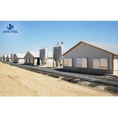 Q235Q345 Düşük Karbonlu Çelik Modern Broiler Tavuk Çiftliği Kulübe Tasarımı Tavuk Evi
