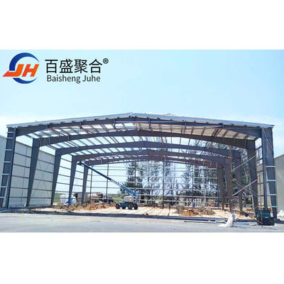Tolerans ±1% Q235B/Q345B Düşük karbonlu çelik Prefab çelik yapısı Depo/Hall/Hangar
