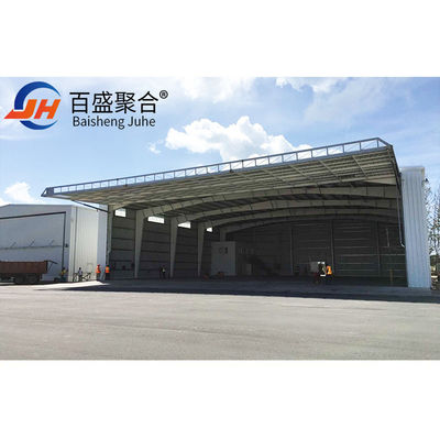 Tolerans ±1% Q235B/Q345B Düşük karbonlu çelik Prefab çelik yapısı Depo/Hall/Hangar