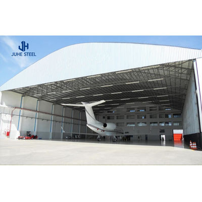 Q235B/Q345B Altın bina inşaatı için düşük karbonlu çelik hangar dükkanı çerçeve tasarımı