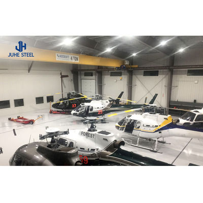 Rüzgara dayanıklı binalar Kişisel jet hangarı için katı H şeklinde çelik kiriş ana çerçeve