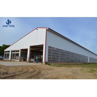 ASTM Standart Eğimli Kaynak Metal Hayvan Sığınağı Çelik Çerçeve At Sığınağı