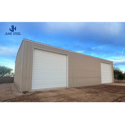 Q235B/Q345B Düşük karbonlu çelik 100*100*9m Hangar Atölyesi için prefabrik çelik deposu