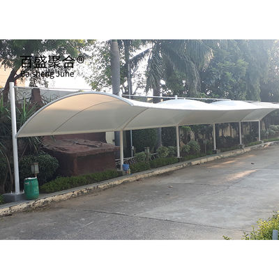 Modern Yumuşak Su geçirmez Rüzgâr geçirmez PVDF PTFE Membran Yapısı Carports Çadır Tasarımı