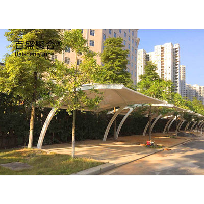 Modern Yumuşak Su geçirmez Rüzgâr geçirmez PVDF PTFE Membran Yapısı Carports Çadır Tasarımı