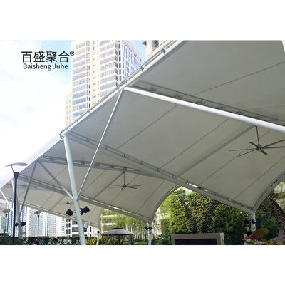 GB Q235 Karbon Yapısı Çelik Çerçeve PVC Kumaş Tarpaulin Membran Gölge Yapıları