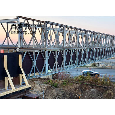 Hızlı İnşaat Truss Bailey Köprüsü Toleransı ± 1% ve Q355/Sınıf 350/ASTM A992