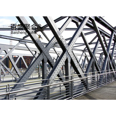 Yük HS15-HS25 Çelik Truss Çerçeve Köprüsü Modüler Prefab Portable ZB200 Çelik Yapı Köprüsü