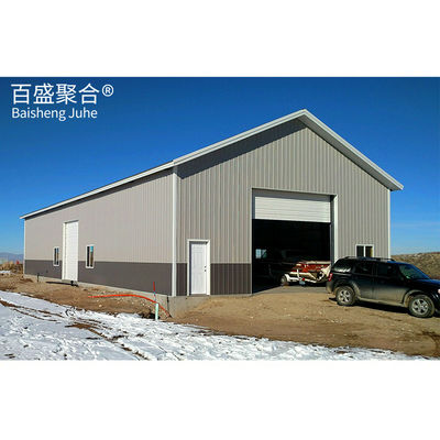 Ağır Görevli Prefab Metal Taşınabilir Çelik Carports Kaydırma Kapısı ile