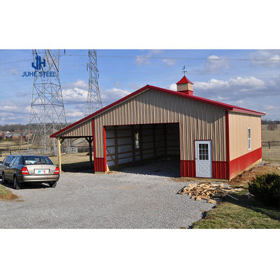 Ağır Görevli Prefab Metal Taşınabilir Çelik Carports Kaydırma Kapısı ile