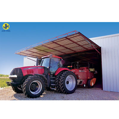 Ağır Görevli Prefab Metal Taşınabilir Çelik Carports Kaydırma Kapısı ile