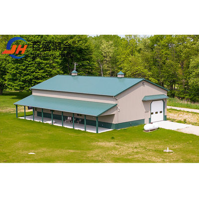 Q235B / Q345B Dalgalanmış metal tabakası metal kulübe dalgalanmış çelik binalar otopark