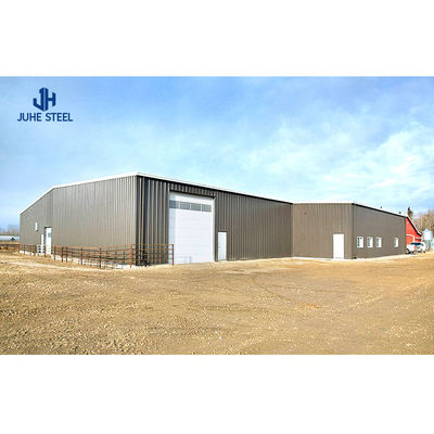 Metal Prefab Çelik Yapı Depo Kalın H Şekli Ana Çerçeve 200Km/H Rüzgar Yükü