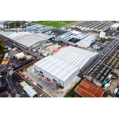 Boyalı Prefabrik Çelik Çerçeve Yapısal Depo metal binası sürgülü kapılı